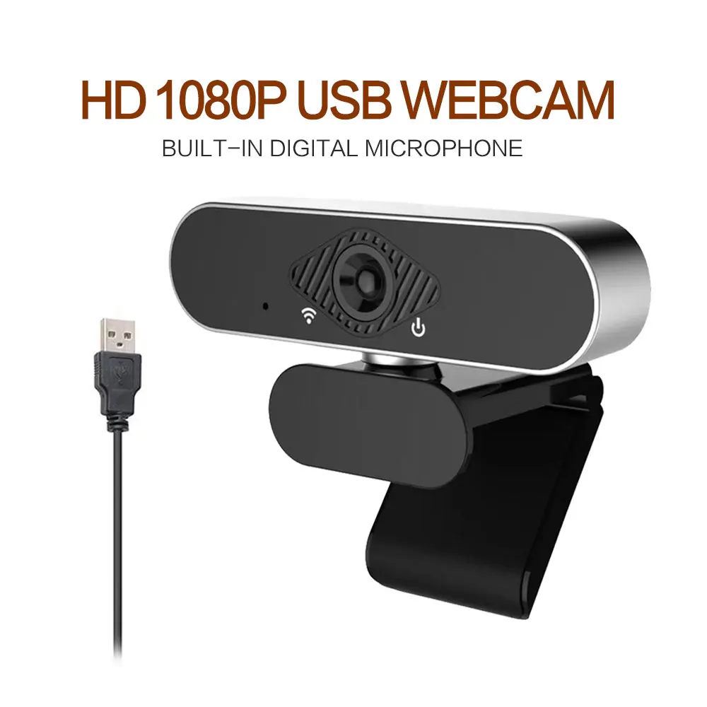 

HD 1080P Webcam Mini Computer PC WebCamera with Microphone Rotatable Cameras for Live Broadcast Video Calling Conference Work