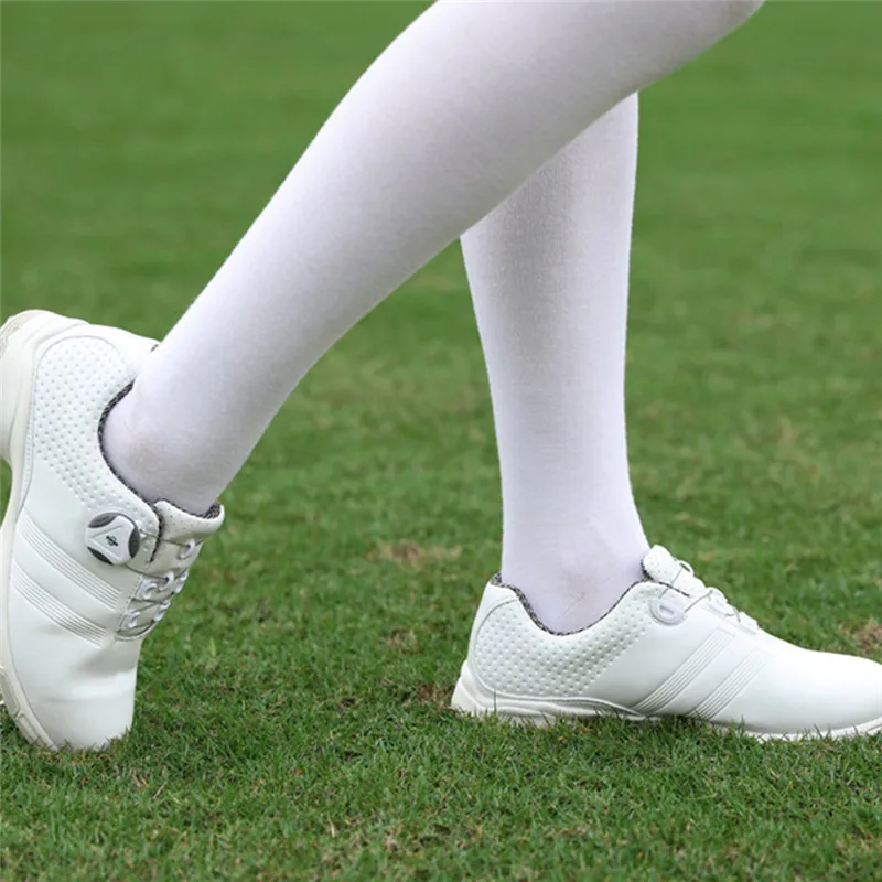 PGM/обувь для гольфа; Нескользящая дышащая женская обувь с высоким верхом внутри, увеличивающая рост; кроссовки для гольфа с вращающейся пряжкой; Женская водонепроницаемая обувь