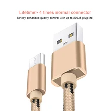 Нейлоновый Кабель Micro-USB в оплетке 1 м/2 м Синхронизация данных USB кабель зарядного устройства для samsung huawei Xiaomi Tablet Android USB Phone быстрые кабели