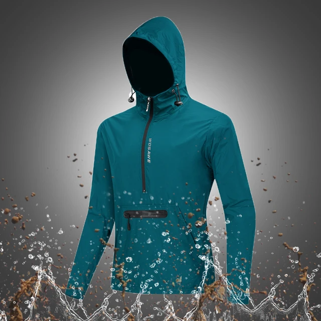WOSAWE Reflective Cycling Jackets Men Breathable Waterproof Lightweight Rain Windbreaker Coat Bicycle Cycle MTB Bike Clothing BL221-Q