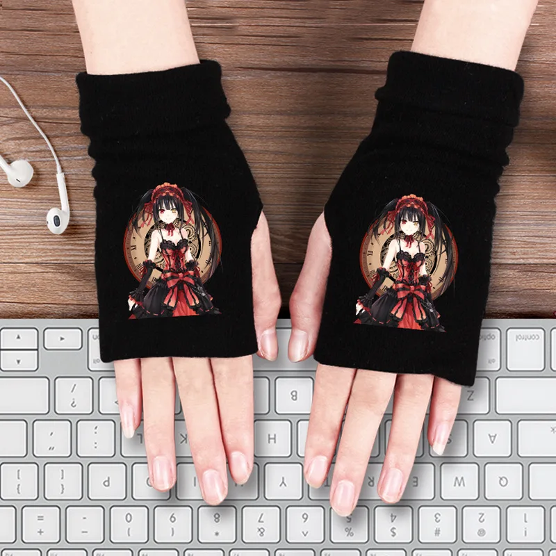 18 Grandmaster Demonic культивирование перчатки Wei Wuxian Lan Wangji Untamed Такаси Нацумэ бродячие собаки зимние теплые Половина перчатки - Color: 18