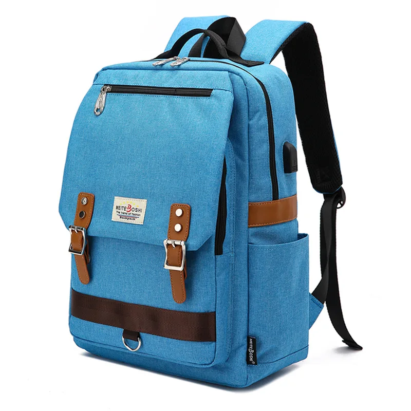 

New Solid Color Waterproof Oxford Cloth Students Backpack Super Light Backpack Large Capacity Simple Style Backpack