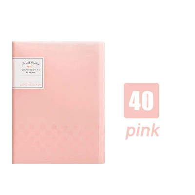 Япония Kokuyo A4 10/20 Вт, 30 Вт, 40 многослойная папка прозрачная вставка Сумка Школьные Канцелярские студенческая сумка для хранения данных - Цвет: pink