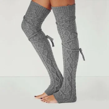 

New Sexy Lingerie Lace Stocking Women Crochet Knitted Sexy Stocking Warm Thigh stocking Leg Socks Over The Knee