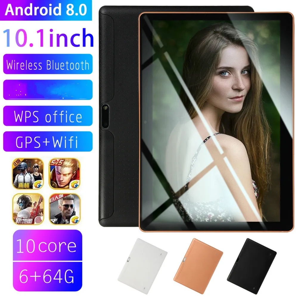 

2020 Hot new 10 inch Android 8.0 tablet double card dual standby 6G+128GB large memory smart tablet 4G Phone tablet PC