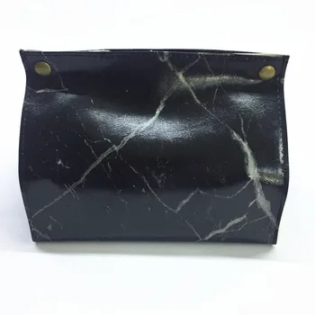 

Kitchen Portable Case Marble Pattern Office Decoration PU Leather Home Dispenser Storage Tissue Box Holder Nordic Style Car
