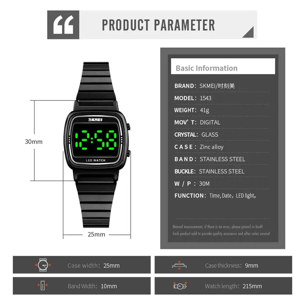 SKMEI Ultra Thin Luxury Women's Silver Stainless Steel Watches Women Fashion LED Digital Dress Business Wrist watch Reloj Mujer