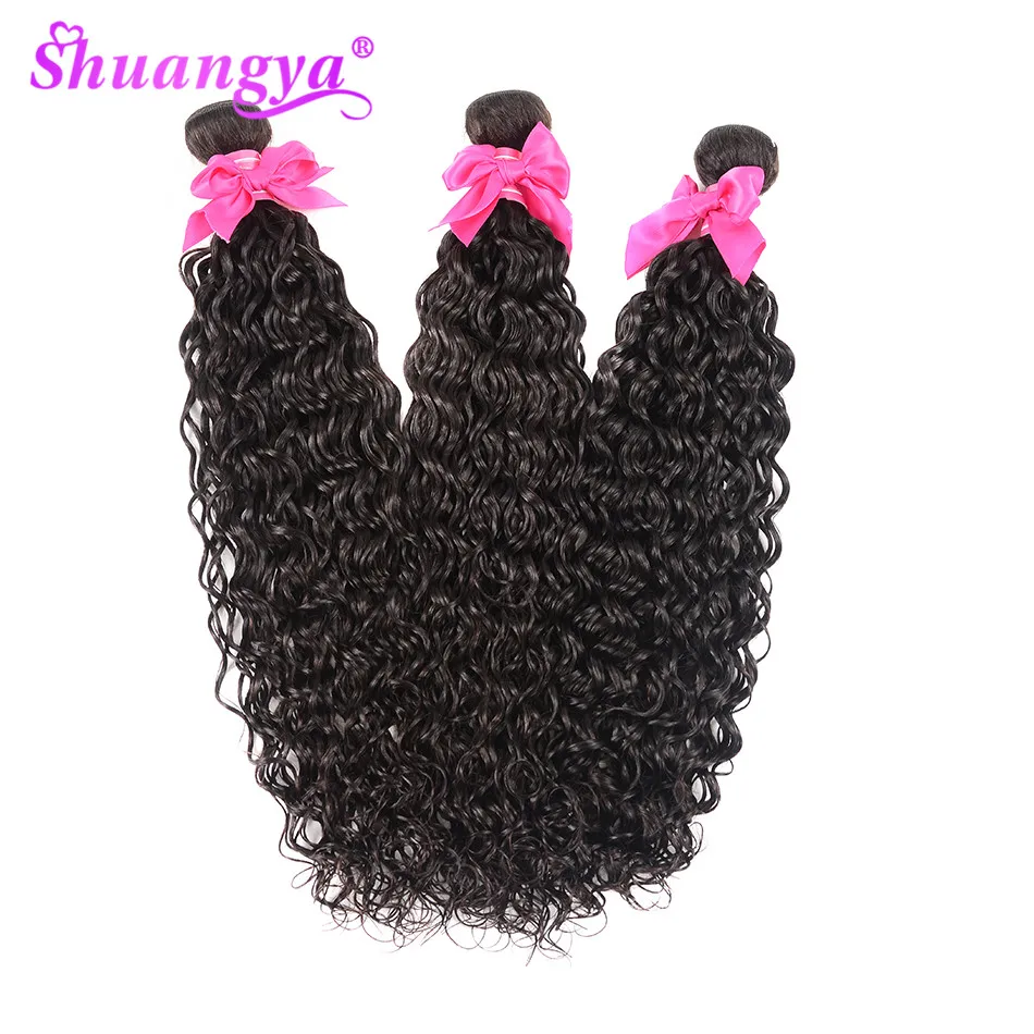 Индийские волнистые пряди с фронтальной волосы Remy 13x4 фронтальная с пряди 3/4 пряди с фронтальной волосы Shuangya волос