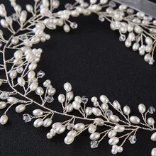 Стиль Горячая Распродажа ручной работы Золотые листья цветок головной убор свадебное платье аксессуары невесты повязка на голову