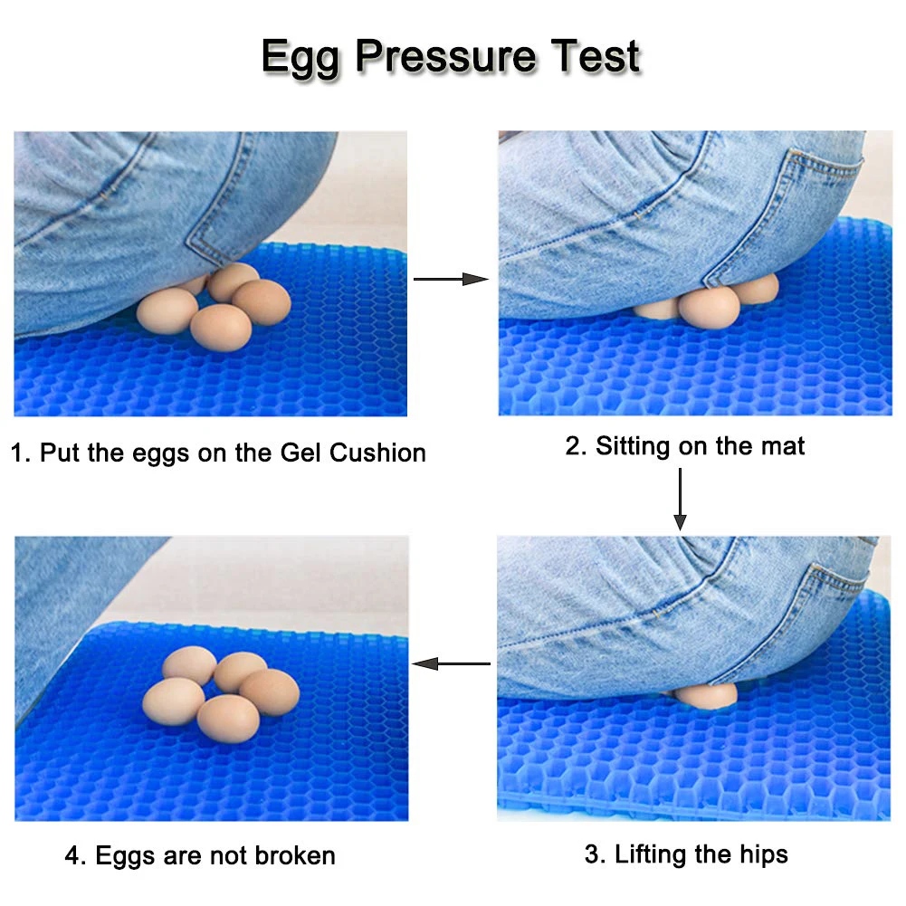 Ангушай яйцо гелевая Подушка, дышащая гелевая Подушка на стул с нескользящей крышкой для дома офиса автомобиля инвалидной коляски, соты де