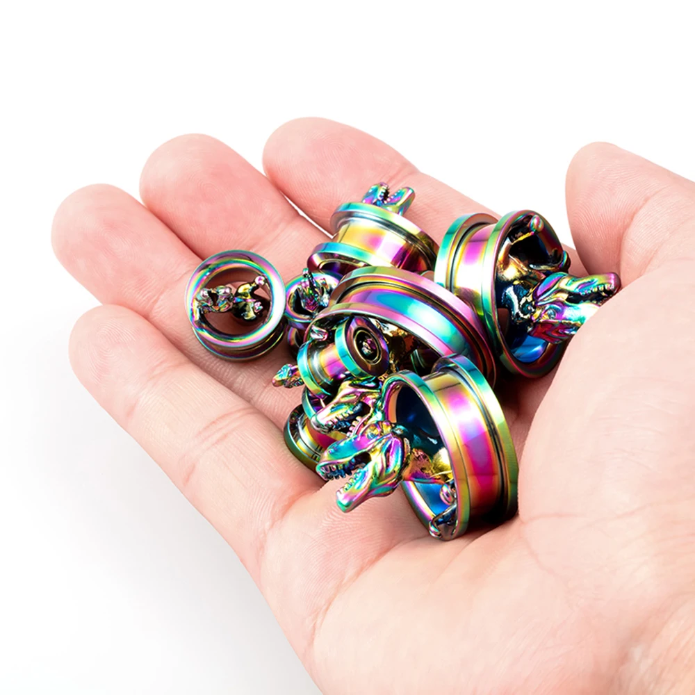 1 Pair 3D Dinosaur Plugs Tunnels Women Men Ear Piercing