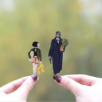 

Set of 2 Cartoon character Anime Iron on Patch Sew on Embroidered Appliques for Jacket Clothes Stickers DIY Apparel Accessories