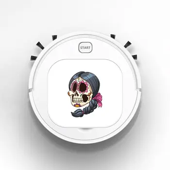 

Multifunctional Vacuum Cleaner Smart Dry Wet 1800Pa Home Floor Cleaner Rechargeable Sweeping Robot Funny Mexican Sugar Skull