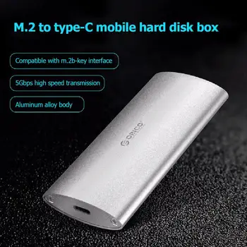 

ORICO USB 3.1 Type C to M.2 Portable SSD Box Adapter Card 2230 2242 2260 2280 SATA III B Key External Solid State Drive Case