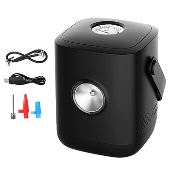 

FS-Portable Air Inflator Tire Pump Air Compressor Tire Inflator 12V DC with Mechanical Plate Display Hand-Held Air Pump