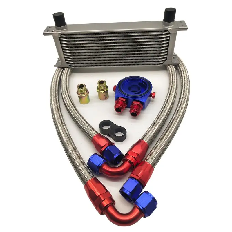 

10/13Row AN10 Engine Oil Cooler Kit+ Oil Filter Cooler Sandwich etc.