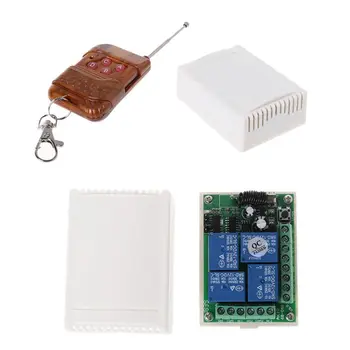 

1Set 433Mhz 4 Buttons Wireless Remote Control Switch DC12V 4CH Receiver Module L41F