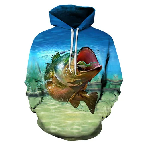 3D Тропические рыбы забавные толстовки для рыбацких мужчин и женщин с длинным рукавом толстовки с капюшоном уличная хип хоп куртки - Цвет: LMS-292
