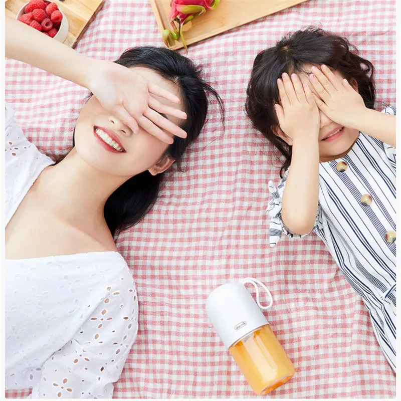 XIAOMI MijiA Youpin Deerma Draagbare мини-соковыжималка для фруктов Keuken Elektrische Mixer Capsule Vorm Krachtige Elektrische Sap Cup