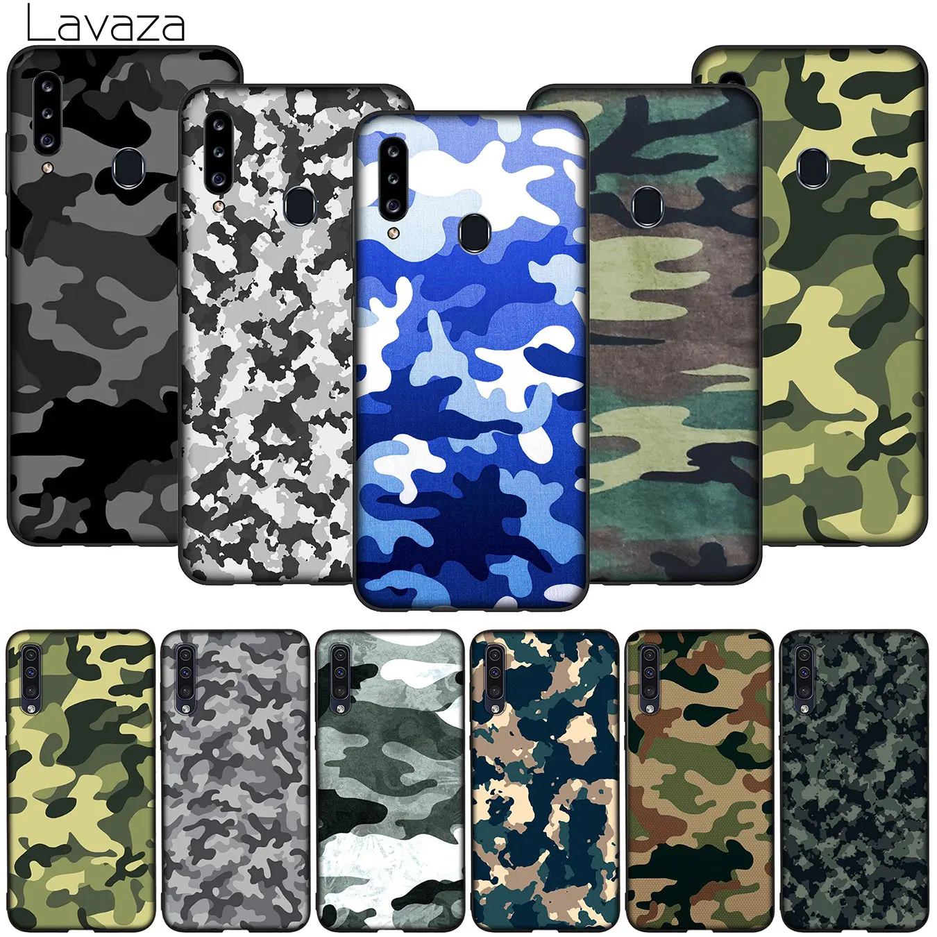 Camouflage Pattern Soft Silicone Phone Case for Samsung Galaxy A9 A8 A7 A6 A5 A3 A2 Core J8 J7 J6 J4 Prime Plus 2018 |