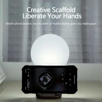 

2020 Creative Gift Small Table Lamp Silicone Mobile Phone Bracket Night Light Lampshade Multi-function Bookmark Bedroom Bedside