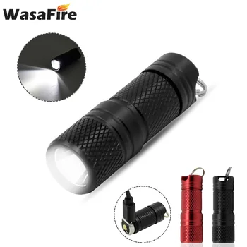 

XPG R5 Mini Keychain Flashlight USB Rechargeable Small White Light Torch Portable Waterproof Pocket Lantern+Charging Cable