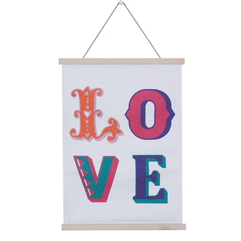 

New Wooden Love Cross Stitch Canvas Hanging Curtain Household Decoration Hanging Painting Girls Room Decor Wall-Mounted Decora