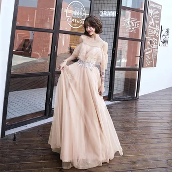 

SEXY Off Shoulder Evening Party Dress Bride Bridal Wedding Dress Qipao Elegant Spaghetti Strap Full Length Mesh Robe De Soiree