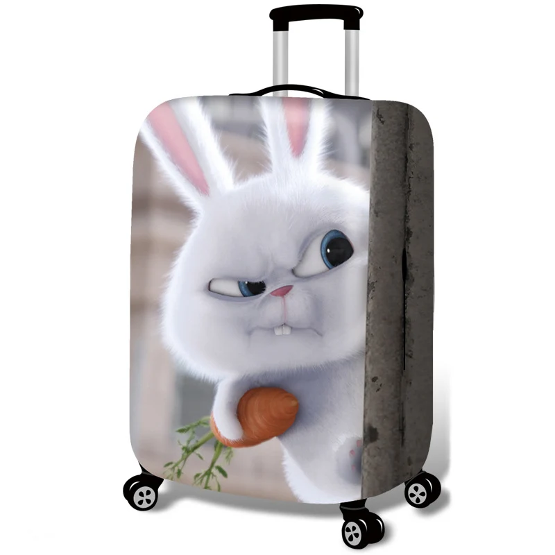 Эластичный Чехол для багажа с кроликом, аксессуары для путешествий для чемоданов 18-32 дюймов, чехлы для чемодана на колесиках, чехол для защиты от пыли - Цвет: B Luggage Cover