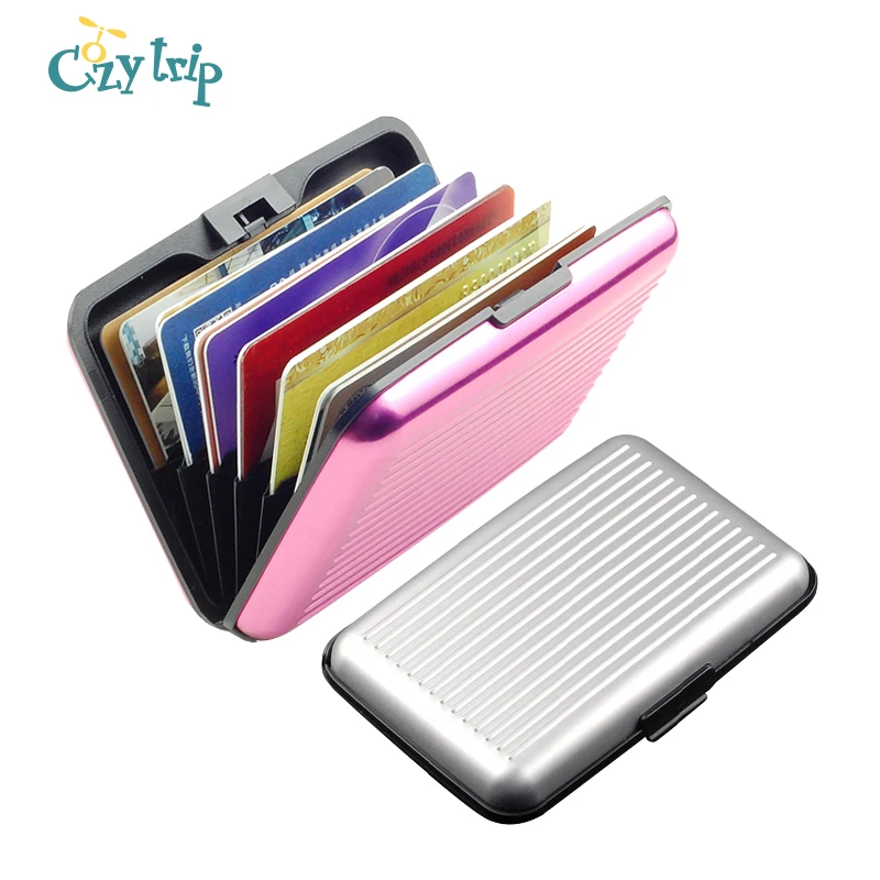 RFID Blocking Wallet Portable Protection Safe Travel Identity ID Credit Card Holder Lightweight Hard Case for Men and Women
