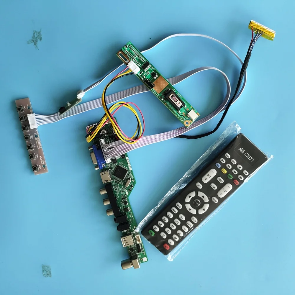 

Для LP154W02-TL07 Разрешение ТВ AV плата контроллера 30pin USB 1 лампы 15,4 "цифрового сигнала VGA Интерфейс модуль 1680 × 1050
