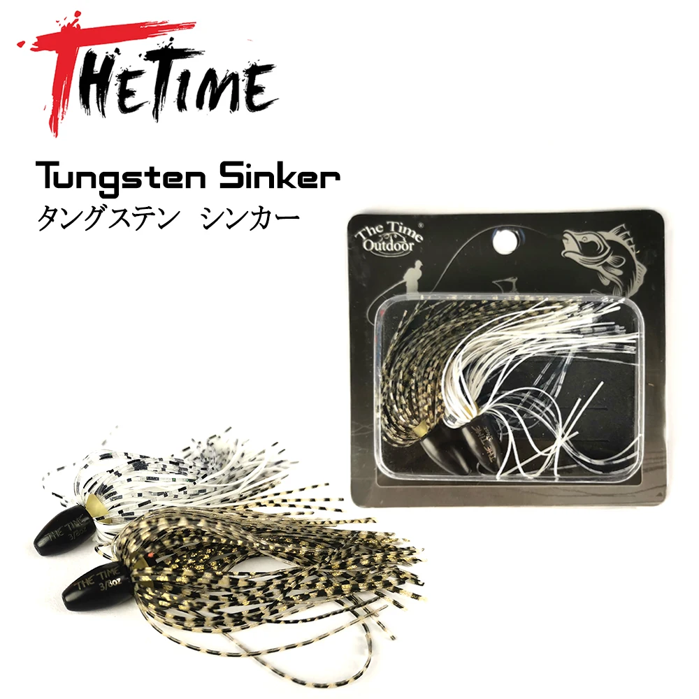 New thetime texas rig fishing rubber skirt tungsten sinker 1/4-3/4 oz bullet bass 7-21g fishing weight jig head lure accessories