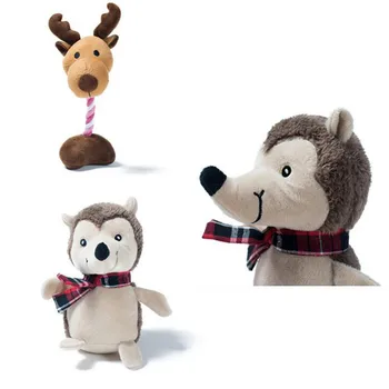 

Plush Squeaky Doll For Dog Screaming Hedgehog Deer Chew Squeaker Ball Puppy Toys Tooth Grinding Training Pet Toy Supplies Hot