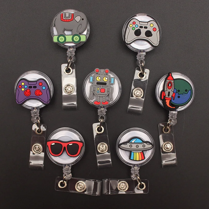 Robot Badge Reel, Space Wars Badge Reel, Nurse Badge Reel, Retractable ID  Badge Holder, Name Tag Badge, Pediatric Nurse Badge Reel 