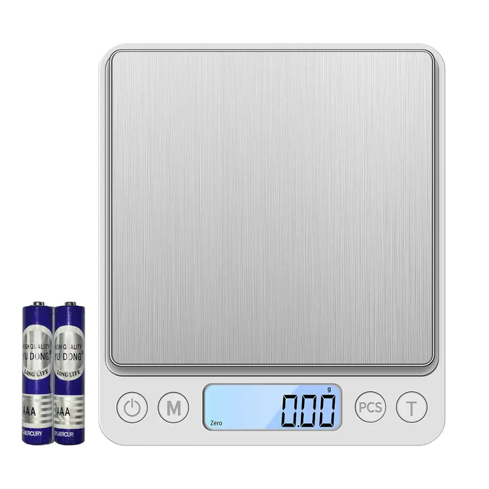 

3000g/0.1g 500/0.01g Digital Mini Pocket Scale High Accuracy Backlit Kitchen scale Electronic Weighing Scale for Food Jewelry