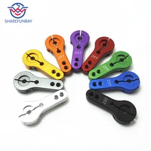 1PCS aluminium legierung 25T innen durchmesser 5mm lenkung servo arm horn schwarz/rot/blau für RC auto crawler teile(China)