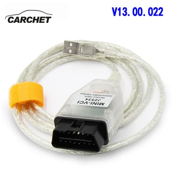 

CARCHET Latest V13.00.022 MINI VCI Interface FOR TOYOTA TIS Techstream MINI-VCI FT232RL Chip J2534 OBD2 Diagnostic Scanner Cable