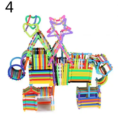 60/70/80pcs Colorful Educational Water Pipe Building Blocks Set DIY Assembly Kids Toy Education Toys For Children Imagination - Цвет: 4