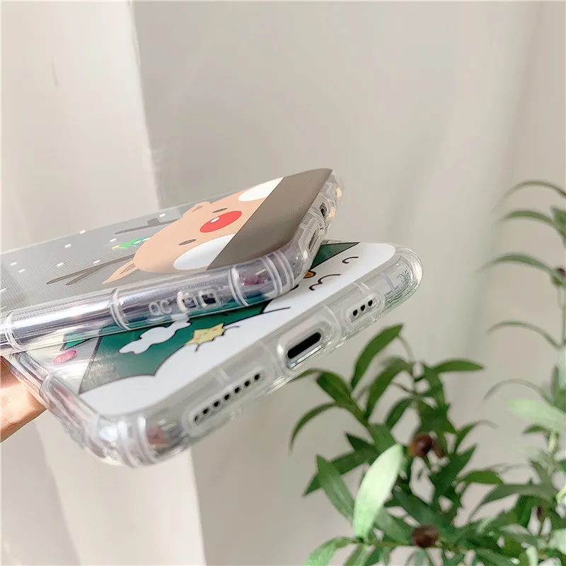 Снеговик Рождественская елка чехол для телефона для IPhone 7 7Plus X XS XR MAX 11 Pro MAX Ультратонкий Мягкий ТПУ прозрачный чехол