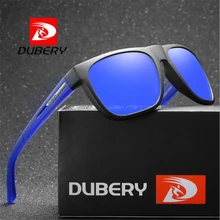 DUBERY Brand Design Polarized Sunglasses Men Driver Shades Male Sun Glasses For Men Summer Mirror Square Oculos UV400 D187