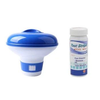 

Floating dispenser Test strips- chlorine Swimming Pool Hot Tub 50pcs Test Strips