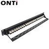 ONTi 19in 1U Rack 24 Port CAT6 Shielded Patch Panel RJ45 Network Cable Adapter Keystone Jack Ethernet Distribution Frame ► Photo 3/5