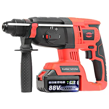 

10000mAh Electric Hammer Brushless Cordless Lithium-Ion Hammer Drill with 1or 2 Battery Power Tools