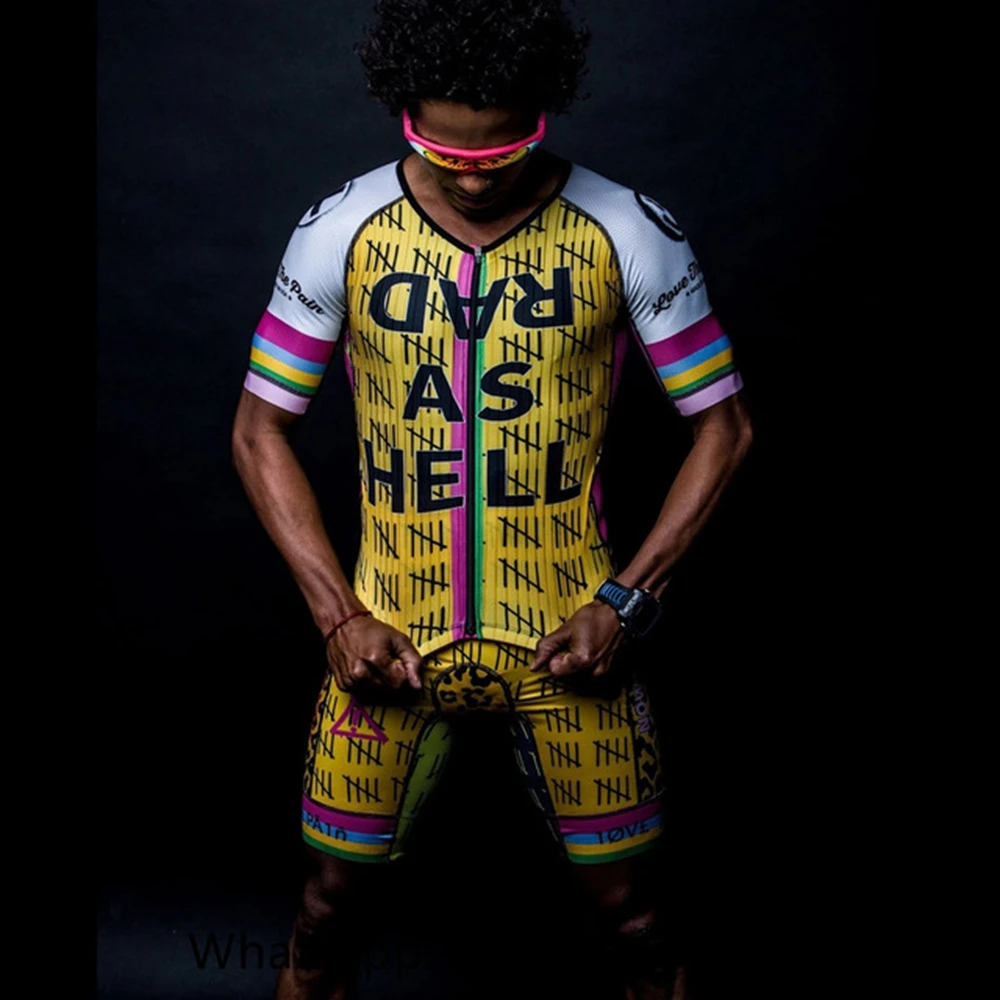 Мужская одежда для велоспорта, дорожное снаряжение для велосипеда, комбинезон для триатлона, одежда Ropa Ciclismo, облегающий костюм для горного велосипеда - Цвет: triathlon