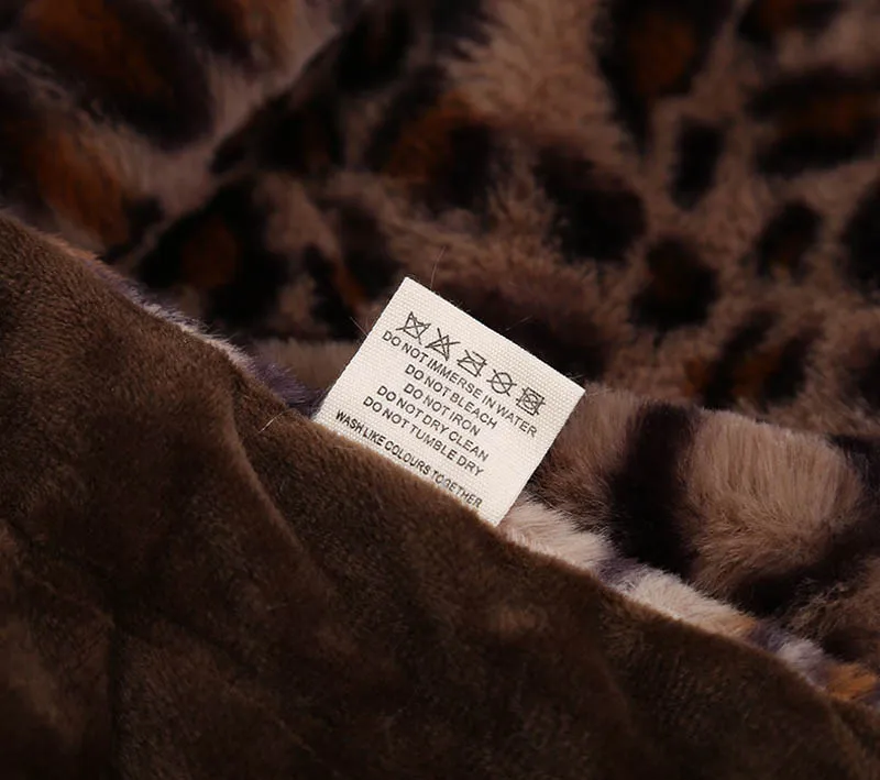 Леопардовое роскошное теплое толстое кресло одеяло плюшевая кровать диван мех одеяло s покрывало