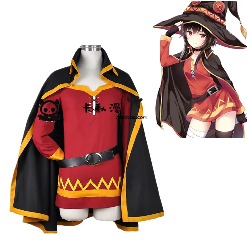 

KonoSuba God's Blessing on This Wonderful World Megumin Cosplay Costume Cloak Dress Uniform Outfit Anime Cosplay Costumes