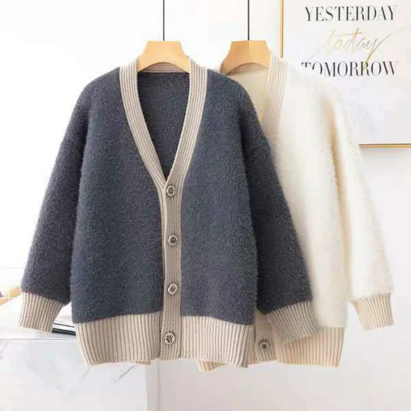 

Single-breasted Bright Silk Knitted Cardigans Sweater Women Coat 2019 Autumn Fashion Ladies Sweater Woman Jacket
