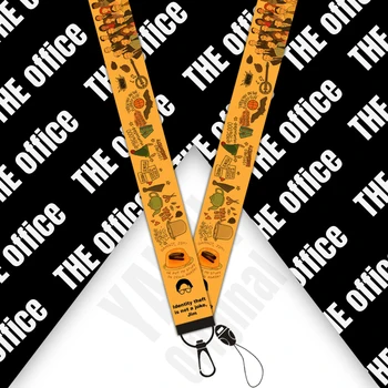 

20pcs/lot The Office Mobile Phone Lanyard Key Chain Creative Clip Badge Hang Rope Customizable Neck Strap Lanyards S243