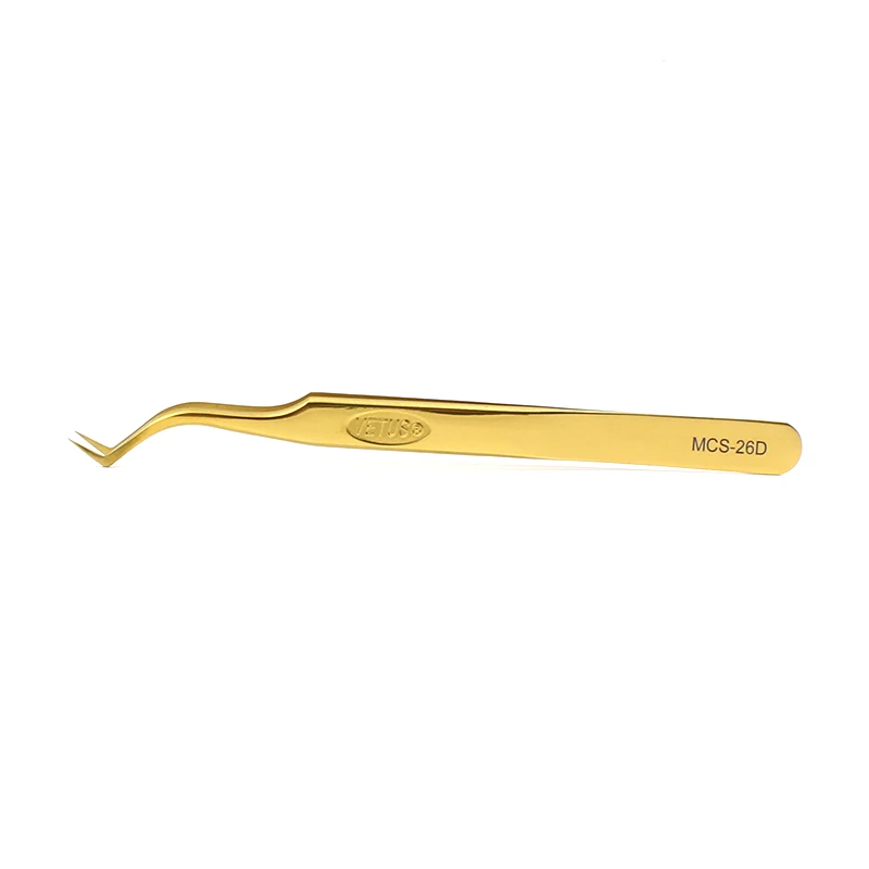 MCS 26D golden Vetus Новая серия букв Фэнтези яркие Премиум красивые щипцы для макияжа для создания 3D 6D ресниц - Цвет: MCS 26D golden