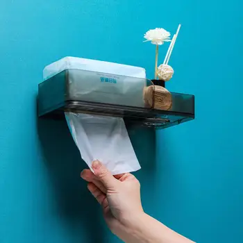 

Toliet Wall Mounted Tissue Box Hanging Napkin Holder Creative Tissue Case Paper Holder Kitchen Paper Storage Rack Shelf